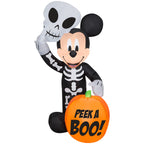 Haunt & Co Airblown Inflatables 4FT Tall Halloween Inflatable Disney Mickey Mouse with Pumpkin
