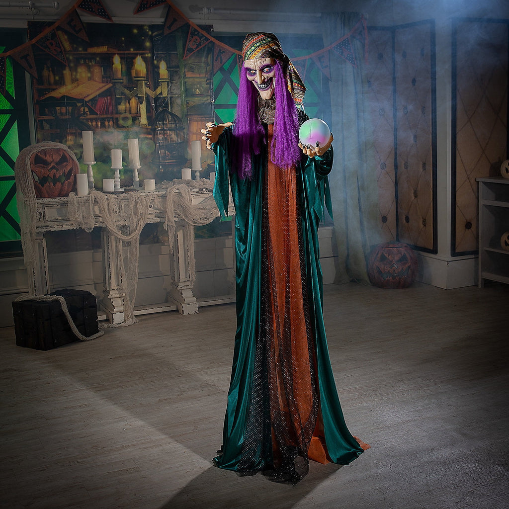 Haunt & Co Animated Standing Fortune Teller Witch , Home Decor, Halloween, 1 Pieces