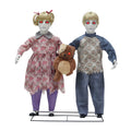 Haunt & Co Apocalypse Twins Halloween Animatronics with Red Eyes & Head Sync, 3-Ft