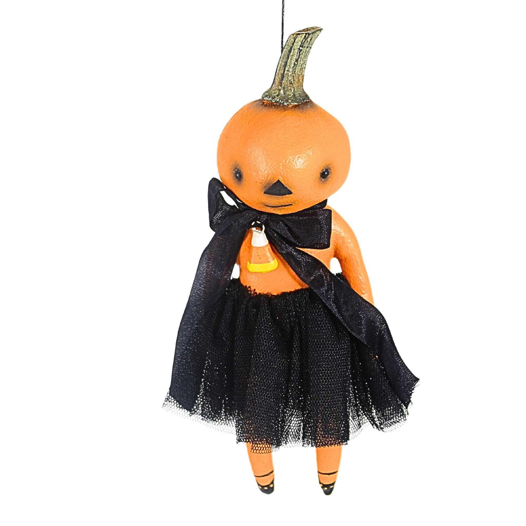 Haunt & Co 7.75In Tabitha Pumpkin Ornament, Polyresin, Halloween Figurine