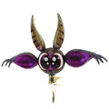 Haunt & Co Big Eyes Big Ears Clip On Bat - 1 Glass Ornament 4.25 Inch, Glass - Ornament Halloween Spooky 2022120