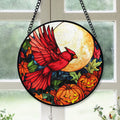 Haunt & Co Christmas Gift Set - Halloween Cardinal Christmas Stained Glass Hanging Ornament - Durable Glossy Tree Decor, Xmas Gift for Family & Friends, 2025 Edition