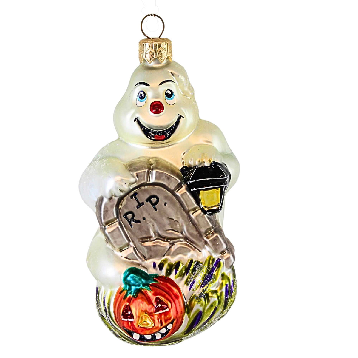 Haunt & Co Christopher Radko Company 4.25In Fright D'light, Glass, Ornament Halloween Ghost Grave 991660