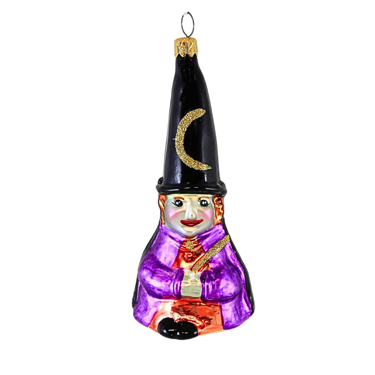 Haunt & Co Christopher Radko Company 5.00In Night Magic, Glass, Ornament Halloween Witch 960020