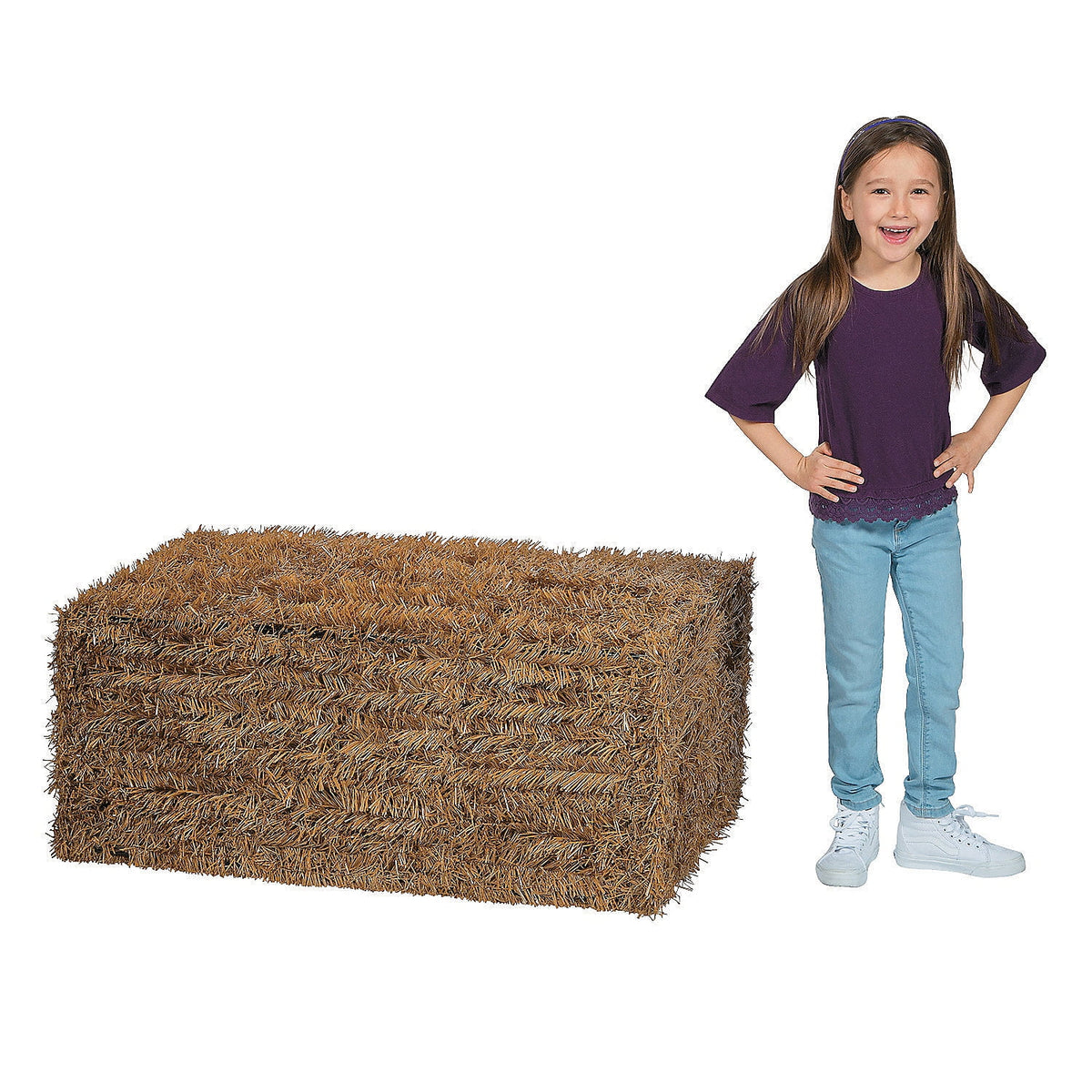 Haunt & Co Collapsible Faux Hay Bale - Home Decor - 1 Piece