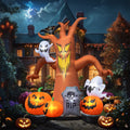 Haunt & Co Coolmade 8ft Halloween Inflatables Decorations Inflatable Dead Tree Outdoor Decorations with LED Lights Built-in Blow Up Yard Decoration Pumpkin Ghost for Halloween Outdoor