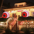 Haunt & Co Costway 2 Pack 3 FT Halloween Inflatable Eyeballs w/ Air Blower & Red LED Lights
