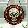 Haunt & Co Couple Christmas Gift - Halloween Vampire Skeletons Spooky Stained Glass Hanging Ornament - Cozy Christmas Tree Decor, Winter Holiday Gift for Mom, Dad, Family, Friends