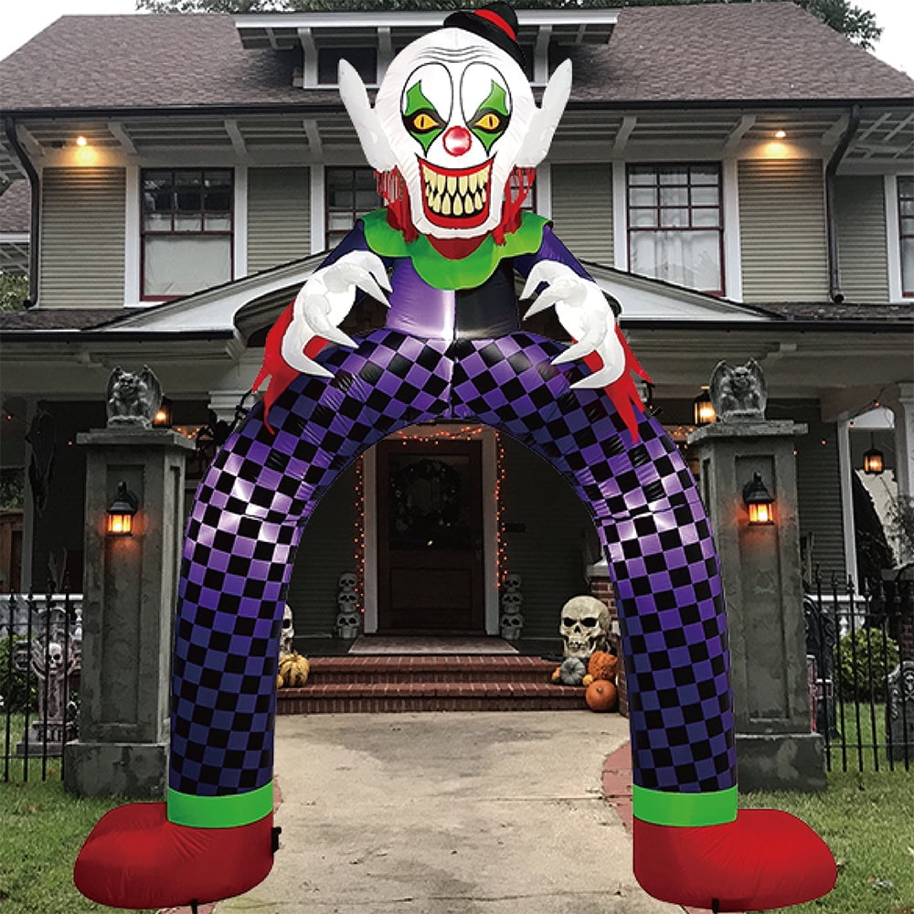 Haunt & Co CozyBox (5ft-9ft) Halloween Inflatable LED Light Up Archway Monster Pumpkin Blow Up Yard Decorations, Powerful Blower, Ground Stakes