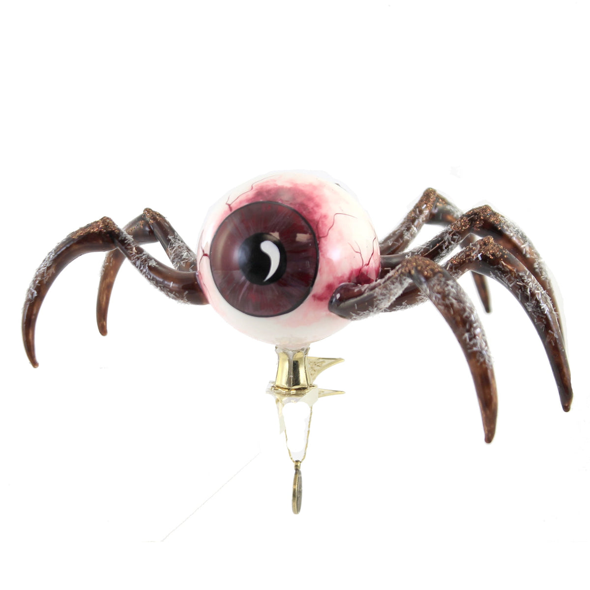 Haunt & Co Creepy Spider Eye Clip On - 1 Glass Ornament 5.75 Inch, Glass - Halloween Ornmament Bug Spooky 2020189