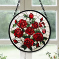 Haunt & Co Cute Christmas Gift - Valentine Rose Halloween Christmas Stained Glass Hanging Ornament - Heirloom Holiday Tree Decor, Ideal Gift for Mom, Dad, Friends, Family 2025