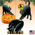 Haunt & Co Designocracy 8100188S3 5 x 5.6 in. Halloween Wooden Ornaments
