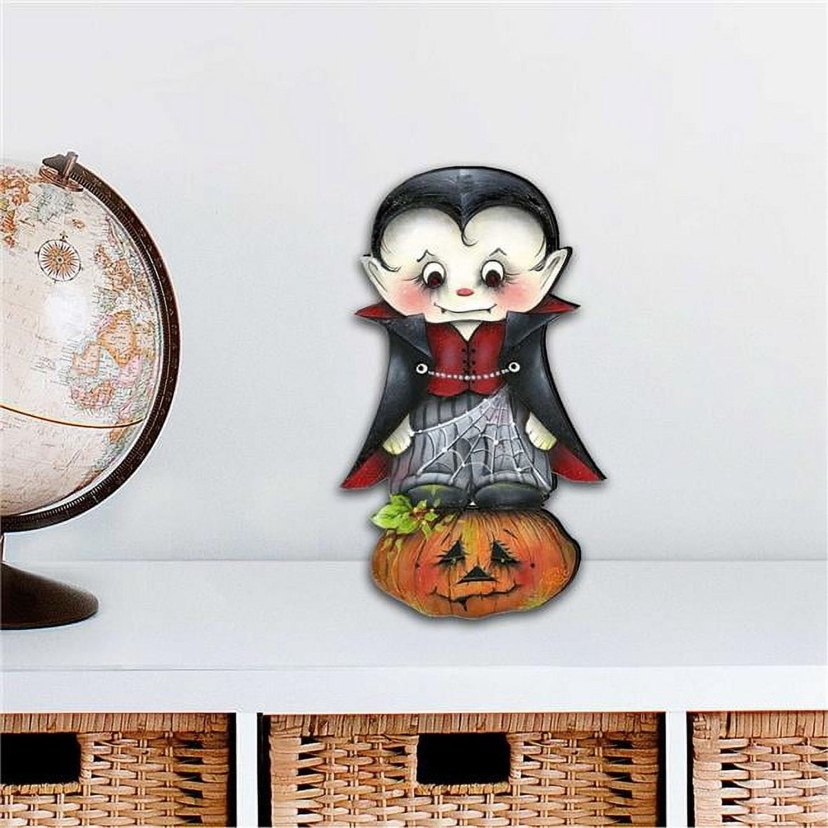 Haunt & Co Designocracy 8457401M 12 x 9 in. Dracula Halloween Outdoor Decor Large Ornaments