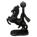 Haunt & Co Desktop Ornament Headless Horseman Resin Statue for Halloween Home Display, 22x12x9 cm, Black
