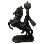 Haunt & Co Desktop Ornament Headless Horseman Resin Statue for Halloween Home Display, 22x12x9 cm, Black