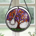 Haunt & Co Eco Friendly Christmas Gift - Halloween Witch Magic Spooky Purples Christmas Stained Glass Hanging Ornament - Snowflake-Inspired Holiday Tree Decoration, Gift for Family & Friends, 2025 Edition