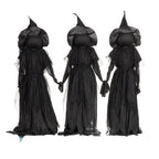 Haunt & Co Evergreen Set of 3 LED Lighted Halloween Witch Stakes, 4' Tall