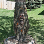 Haunt & Co FX Black Ghost Halloween Outdoor Decor, Red Eyes Fade In and Out (1 Count)