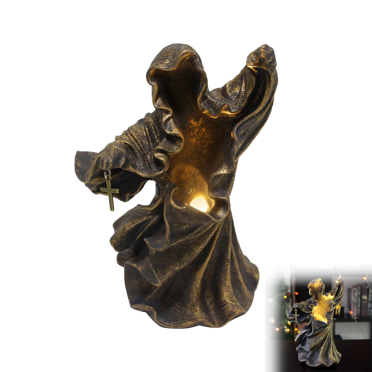 Haunt & Co Fridja Hell Messenger With Lantern Witch Decoration Lantern The Ghost Looking For Light