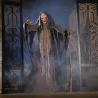 Haunt & Co Fun Express 5-Foot Animated Standing Witch Creepy