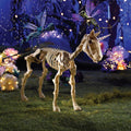 Haunt & Co Fun Express White Unicorn Skeleton Outdoor Decor, Halloween Macabre Design