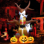 Haunt & Co Halloween Inflatable 11.8 FT Inflatable Halloween Tree, Halloween Inflatable Tree Scary Halloween Blow Up Tree with LED Lights, Outdoor Clearance for Halloween/Holiday
