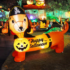 Haunt & Co Halloween Inflatable 5 FT Halloween Dog Decorations, Halloween Inflatable Dog with Built-in Lights, Outdoor Clearance For Halloween/Holiday/Garden/Yard