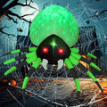 Haunt & Co Halloween Inflatable 8 FT Halloween Blow Up Spider, Halloween Inflatables Spider Giant Spider Inflatable with LED Lights Built-in, Outdoor Clearance for Halloween/Holiday