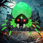 Haunt & Co Halloween Inflatable 8 FT Halloween Blow Up Spider, Halloween Inflatables Spider Giant Spider Inflatable with LED Lights Built-in, Outdoor Clearance for Halloween/Holiday
