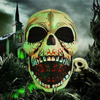 Haunt & Co Halloween Inflatables 4 FT High Halloween Inflatable Skull with Magic LEDs, Scary Skulls Inflatable Halloween Skull Inflatable, Outdoor Clearance for Holiday Party