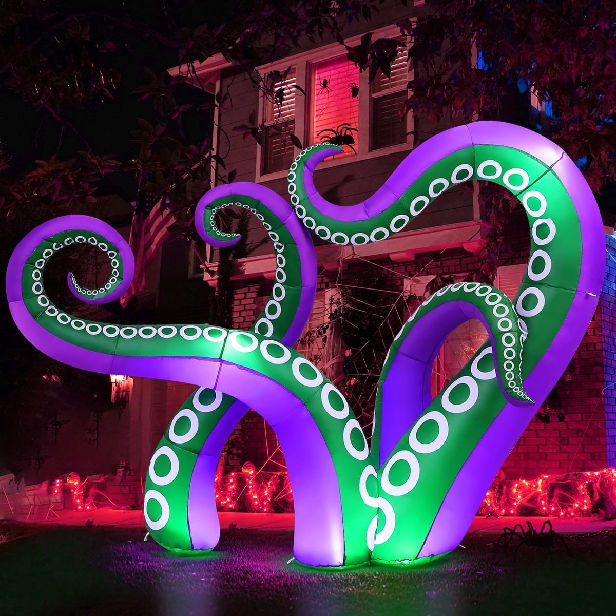 Haunt & Co Halloween Inflatables 7.2 FT Octopus Tentacles Inflatable with Built-in LEDs, Halloween Inflatable Octopus Blow Up Octopus Tentacles, Outdoor Clearance for Holiday Party