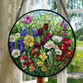 Haunt & Co Garden Suncatchers for Windows, Stained Glass Window Hangings,Hand-Painted Glass Panel Perfect for Home Decor, Stained Glass Ornament 2025, Holiday Decoration, Seasonal Keepsake