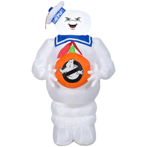 Haunt & Co 42 Airblown Blowup Inflatable Ghostbusters Stay Puft Marshmallow Man with Jack-O-Lantern Halloween Outdoor Yard Decoration
