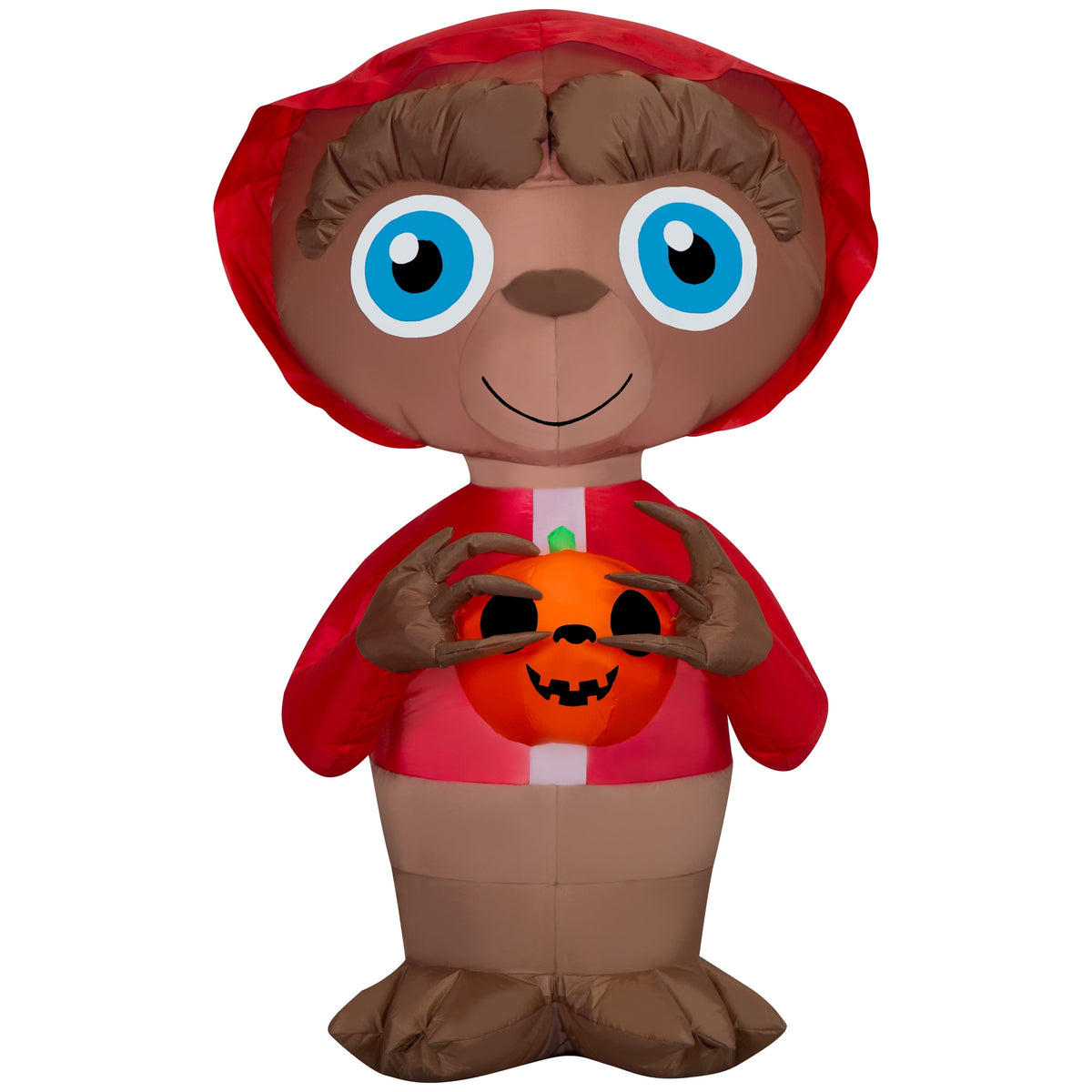 Haunt & Co SS555113G 38 in. Air Blown Inflatable E.T. The Extra-Terrestrial with Jack-O-Lantern Halloween Outdoor Decoration