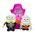 Haunt & Co Airblown Inflatable Minions Halloween Scene Universal, 5 ft Tall, Multicolored