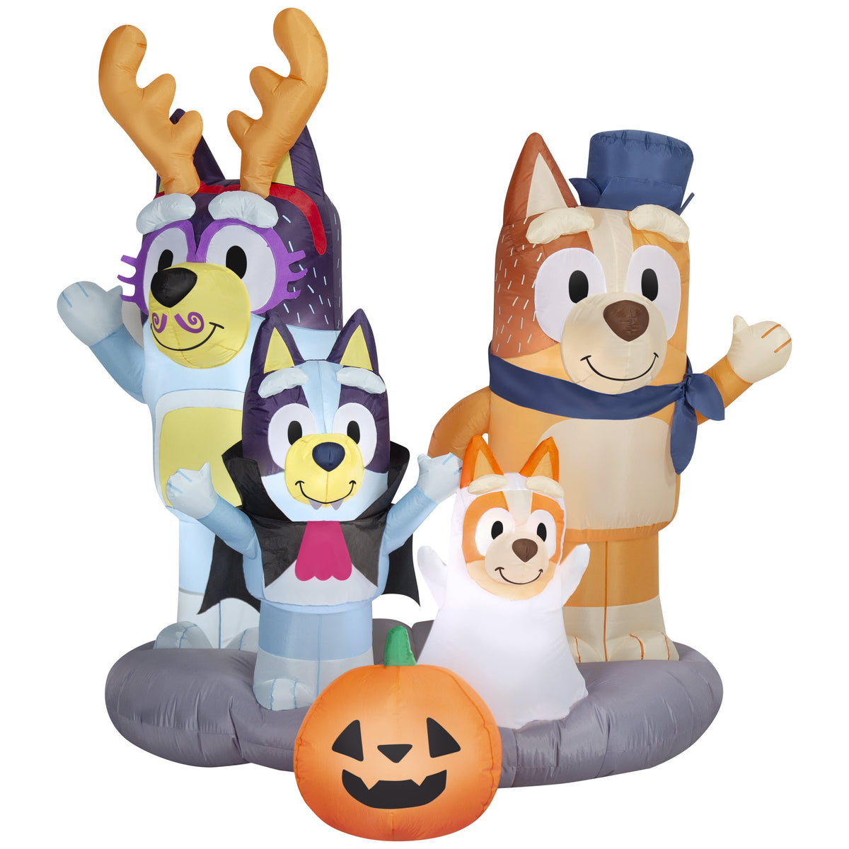 Haunt & Co Halloween Inflatable and Family Scene, 5.5 ft Tall, Multi