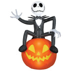 Haunt & Co Disney Jack Skellington Pumpkin Inflatable Halloween Giant - Orange One Size