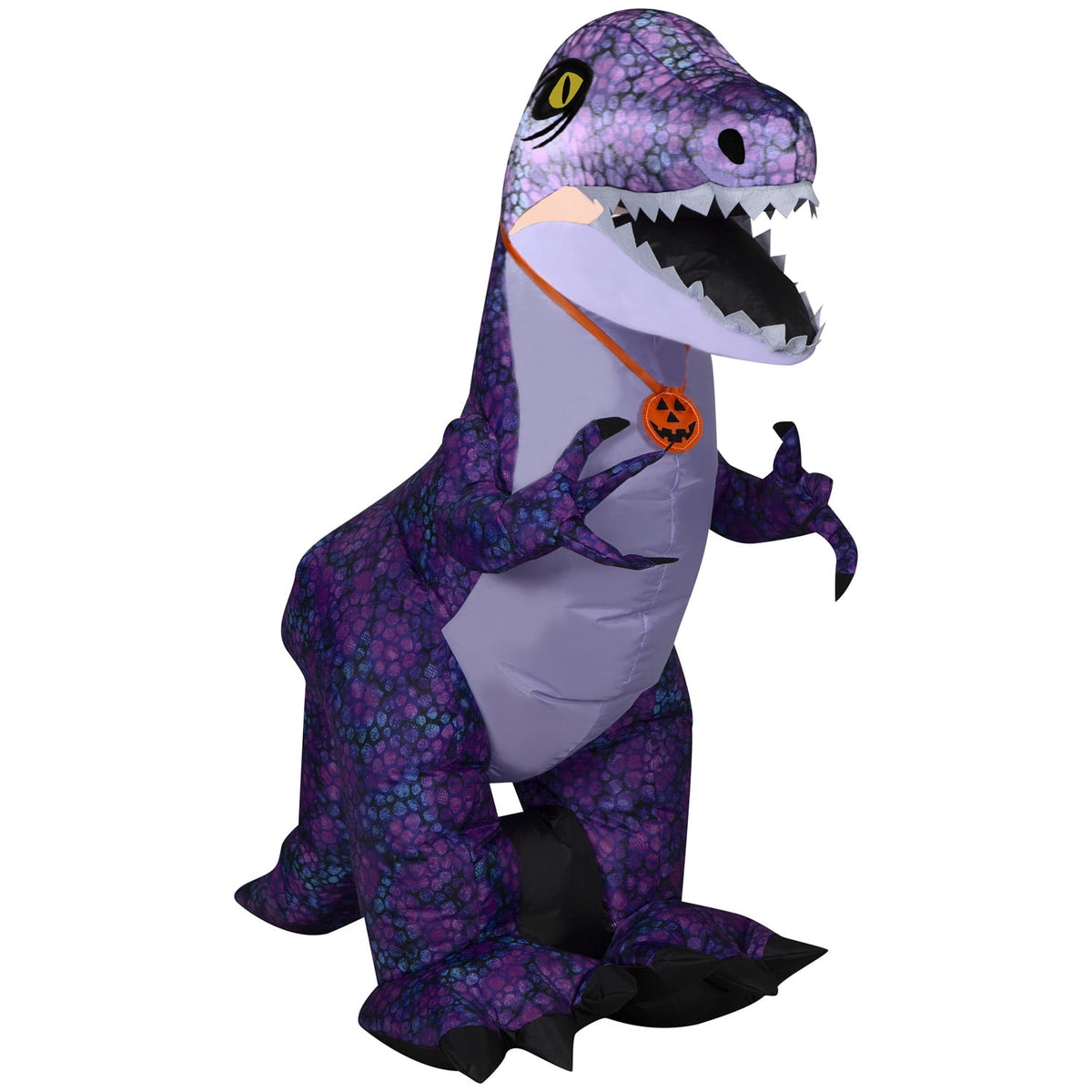 Haunt & Co Halloween Inflatable Purple Dinosaur, 3.5 ft Tall, Multi