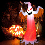 Haunt & Co Gymax 8ft Inflatable Halloween Ghost Blow Up Decoration w/ Built-in Flame Light