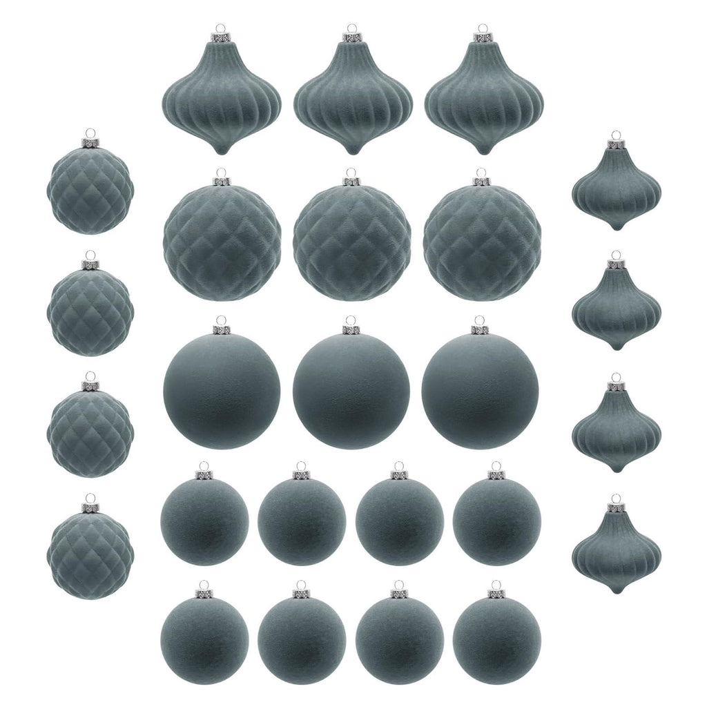 Haunt & Co HBBKVI Purple 3.1" Christmas Balls Christmas Tree Decoration Ornaments Shatterproof Hanging Balls for Birthday Halloween Holiday Wedding Decorations Set of 25pcs
