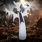 Haunt & Co HOMCOM Halloween Inflatable Ghost with LED Lights