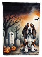 Haunt & Co Halloween Airedale Terrier Dog House Flag 28x40IN Double-Sided Polyester Decorative Sleeve Pole Flag
