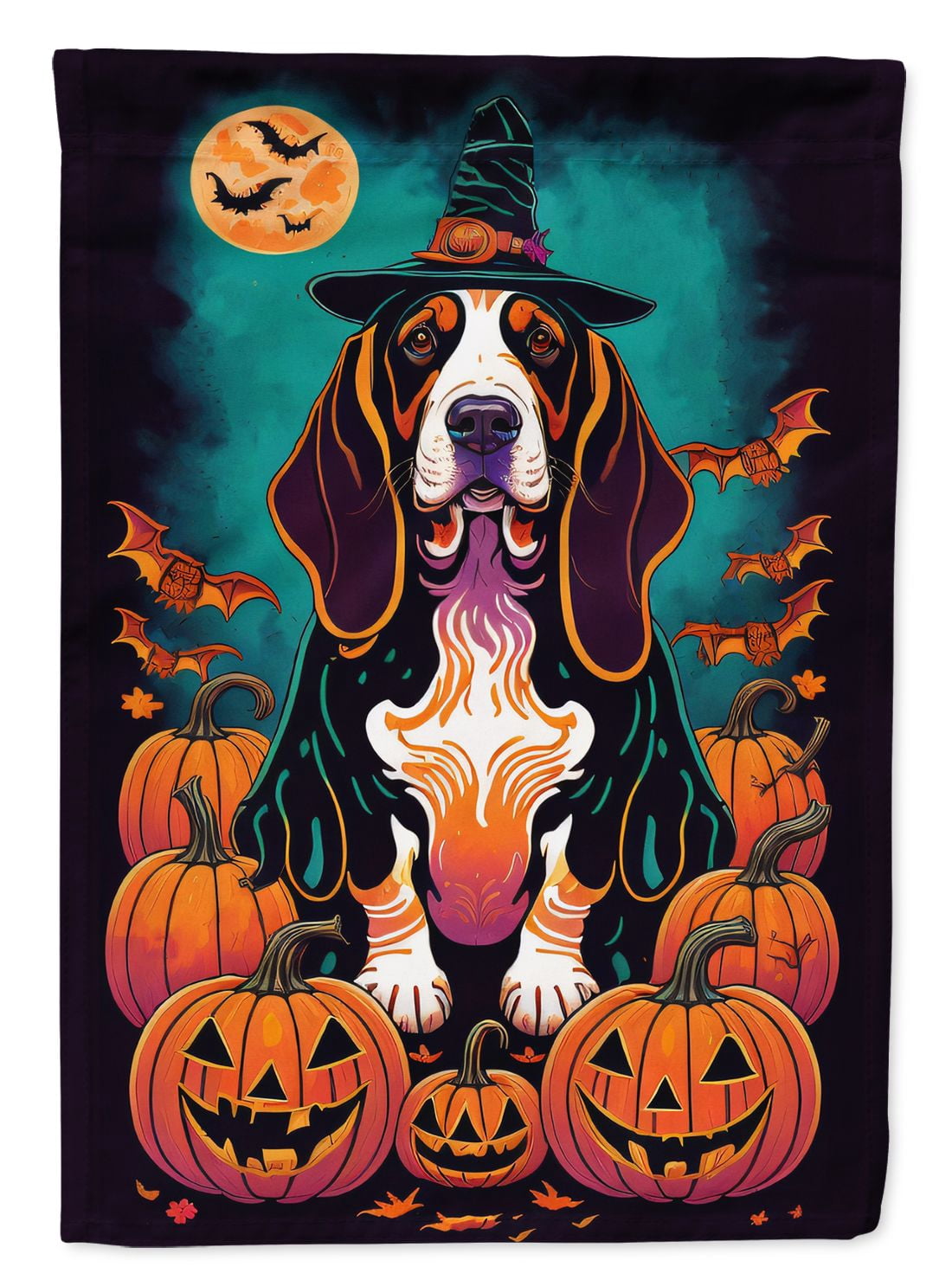 Haunt & Co Halloween Boykin Spaniel Dog House Flag 28x40IN Double-Sided Polyester Decorative Sleeve Pole Flag