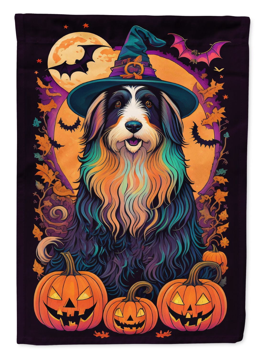 Haunt & Co Halloween Boykin Spaniel Dog House Flag 28x40IN Double-Sided Polyester Decorative Sleeve Pole Flag