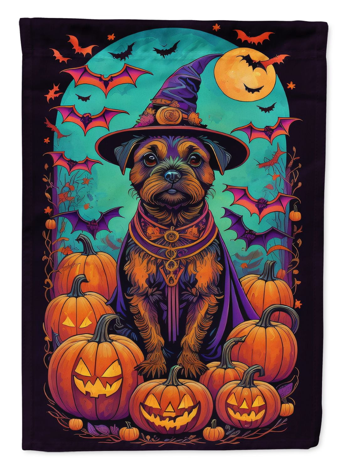 Haunt & Co Halloween Boykin Spaniel Dog House Flag 28x40IN Double-Sided Polyester Decorative Sleeve Pole Flag