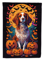 Haunt & Co Halloween Papillon Dog House Flag 28x40IN Double-Sided Polyester Decorative Sleeve Pole Flag