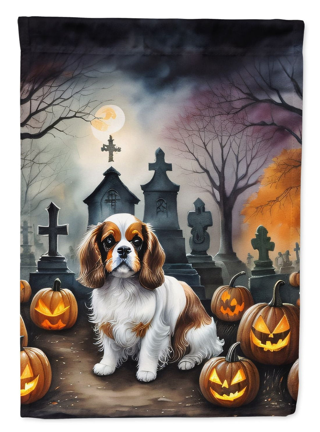 Haunt & Co Halloween Pug Dog House Flag 28x40IN Double-Sided Polyester Decorative Sleeve Pole Flag