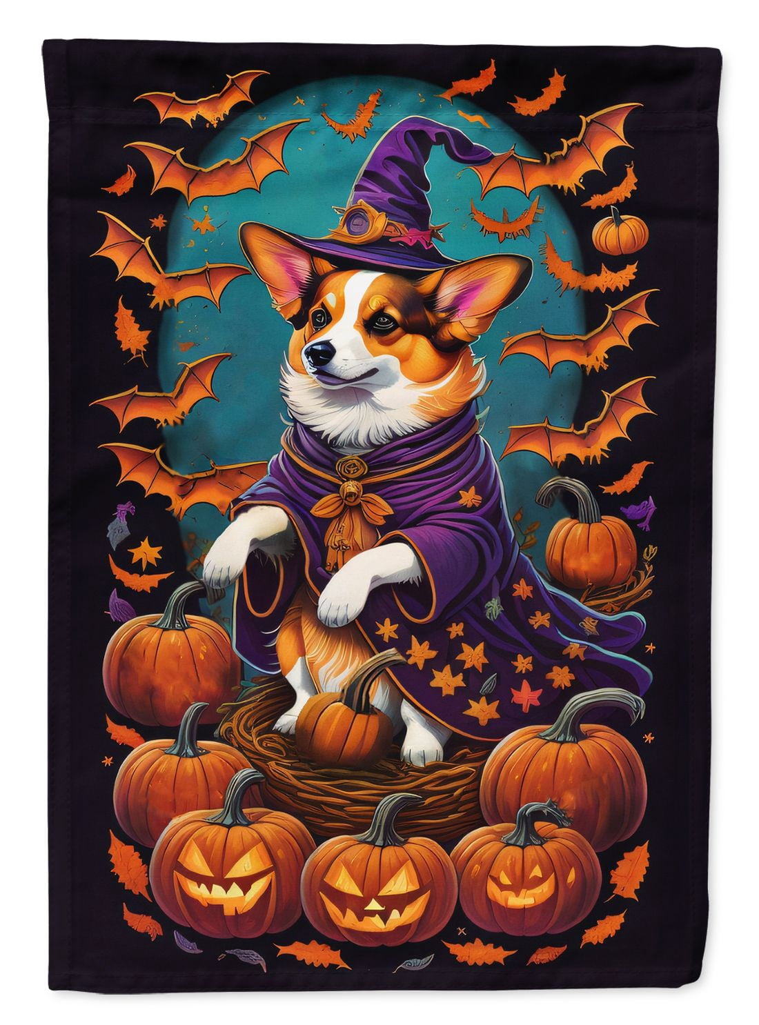 Haunt & Co Halloween Italian Greyhound Dog House Flag 28x40IN Double-Sided Polyester Decorative Sleeve Pole Flag