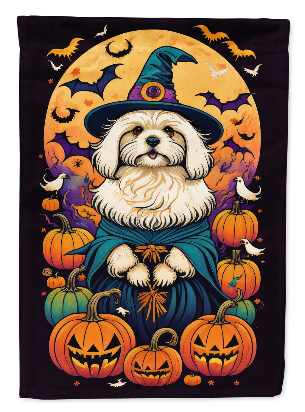 Haunt & Co Halloween Boykin Spaniel Dog House Flag 28x40IN Double-Sided Polyester Decorative Sleeve Pole Flag