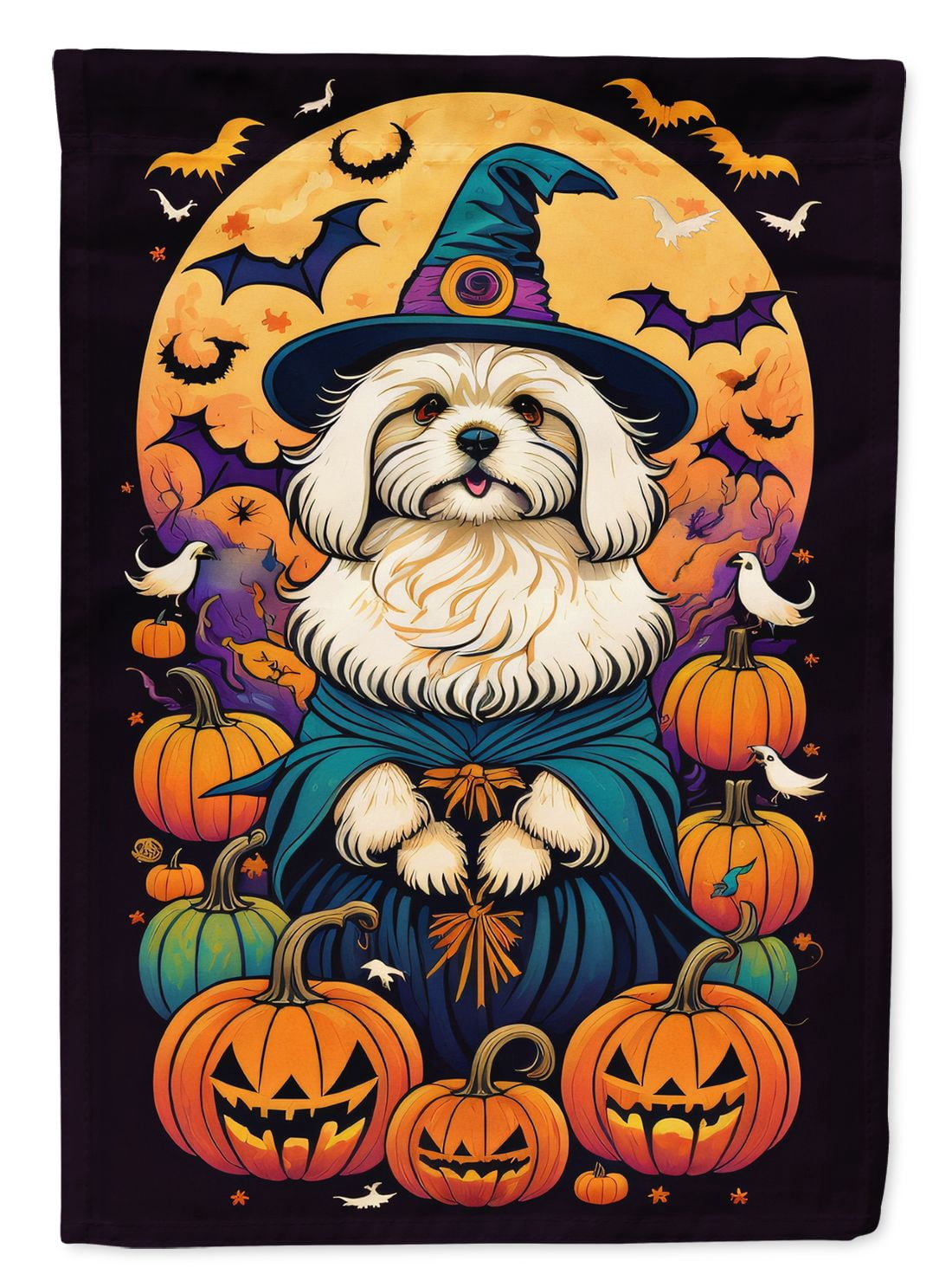 Haunt & Co Halloween Boykin Spaniel Dog House Flag 28x40IN Double-Sided Polyester Decorative Sleeve Pole Flag